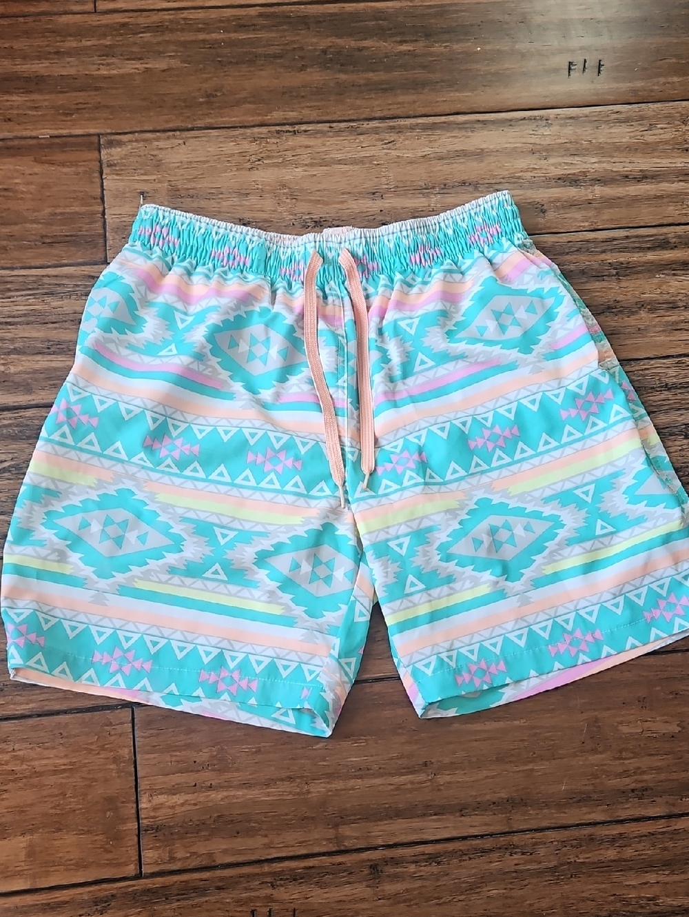 Medium chubbies Mint & Pastel Aztec-Pattern Athletic Shorts 7in